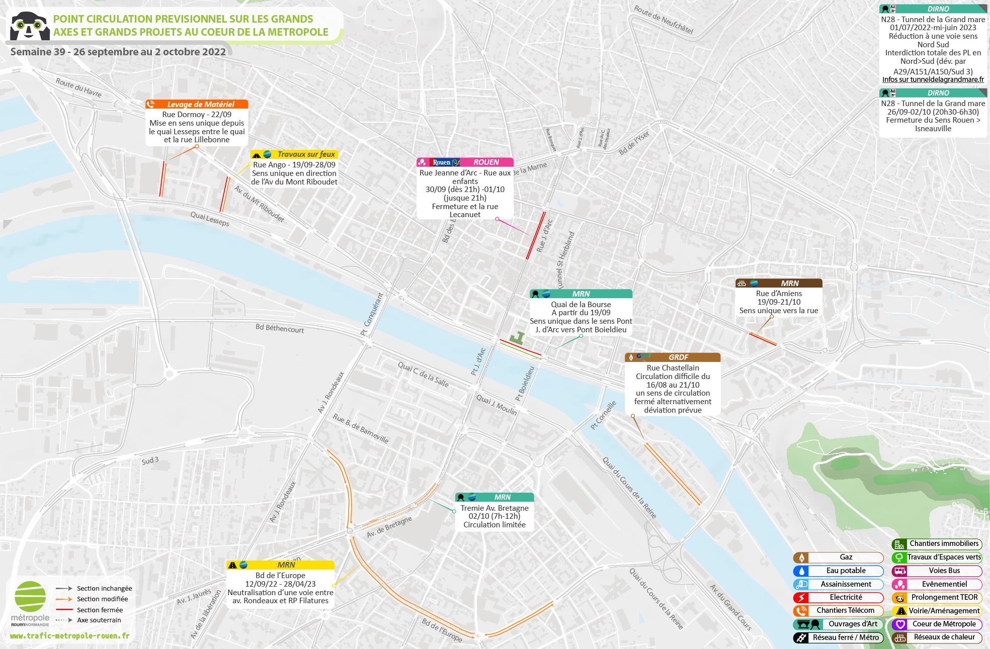 Travaux de requalification de la rue du docteur leroy Trafic